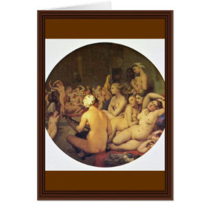 Das türkische Bad (Tondo) durch Ingres Jean
