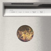 Das türkische Bad (Tondo) von Ingres Jean Auguste  Magnet (In Situ (Geschirrspüler))