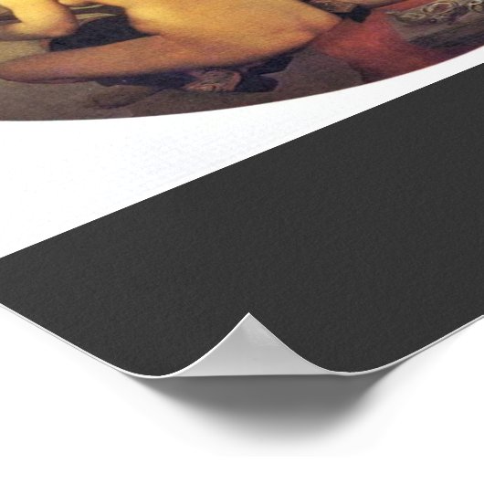 Das türkische Bad (Tondo) von Ingres Jean Auguste Poster (Ecke)