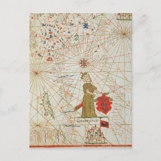 Das türkische Reich, aus einem nautischen Atlas, 1 Postkarte (Vorderseite)