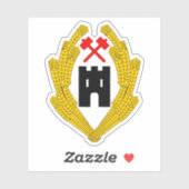 Das Turm-Emblem (erster Vorschlag 1918), Österreic Aufkleber (Blatt)