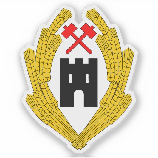 Das Turm-Emblem (erster Vorschlag 1918), Österreic Aufkleber (Vorderseite)