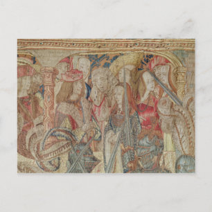 Das Turnier, die senkrechten Sitzbänke Postkarte