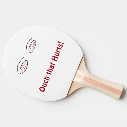 Das tut weh! Paddel Tischtennis Schläger (Seitenansicht)