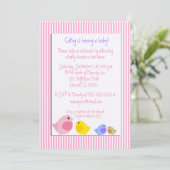 Das Twitter in Town - Kinderdusche lädt ein Einladung (Stehend Vorderseite)