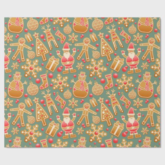 Das typischste Weihnachtsmuster Geschenkpapier (Flach)