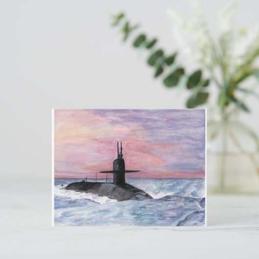 Das U-Boot der Ohio-Klasse Postkarte (Stehend Vorderseite)