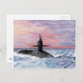 Das U-Boot der Ohio-Klasse Postkarte (Vorne/Hinten)