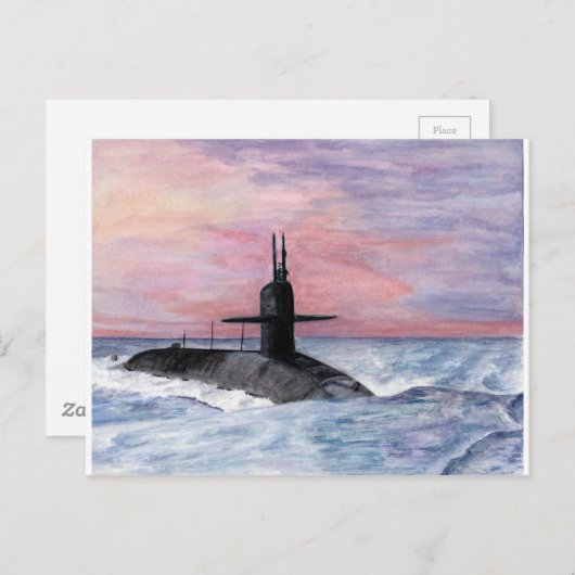 Das U-Boot der Ohio-Klasse Postkarte (Vorne/Hinten)