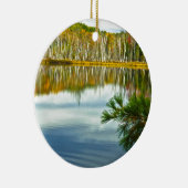 Das u. P.: Herbst-Birken-Baum-Reflexionen Keramikornament (Rechts)