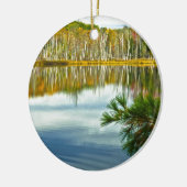 Das u. P.: Herbst-Birken-Baum-Reflexionen Keramikornament (Links)