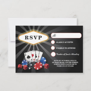Das UAWG, das Las- Vegaskasino Wedding ist, RSVP Karte