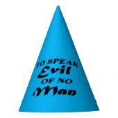 Das Übel eines Menschen zu sprechen Partyhütchen (Vorderseite)