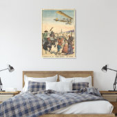 Das überfliegende Flugzeug "Petit Journal" Leinwanddruck (Insitu (Schlafzimmer))