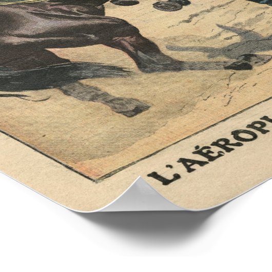 Das überfliegende Flugzeug "Petit Journal" Poster (Ecke)