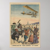Das überfliegende Flugzeug "Petit Journal" Poster (Vorne)