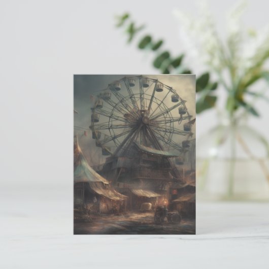 Das überholte Riesenrad für die Karnevalszelte Postkarte (Stehend Vorderseite)