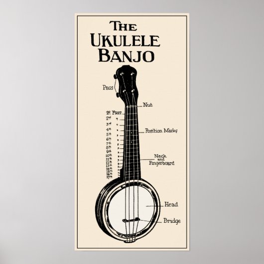 Das Ukulele Banjo Poster (Vorne)