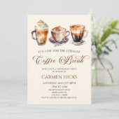 Das ultimative Coffee Break Retirement Party Einladung (Stehend Vorderseite)