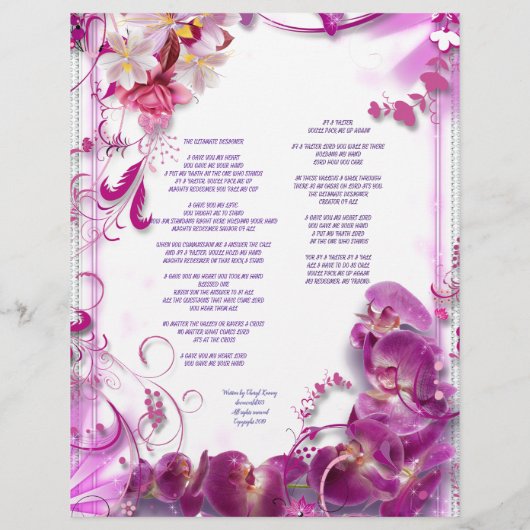 Das ultimative Designer-Gedicht Personalisiert (Rückseite)