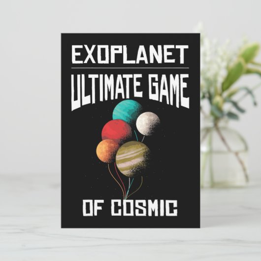 Das ultimative Spiel der kosmischen Exoplanet Plan Einladung (Stehend Vorderseite)