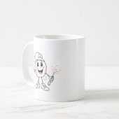 Das ultimative SportMaskottchen gegen Baseball Kaffeetasse (Vorderseite Links)