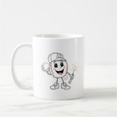 Das ultimative SportMaskottchen gegen Baseball Kaffeetasse (Links)