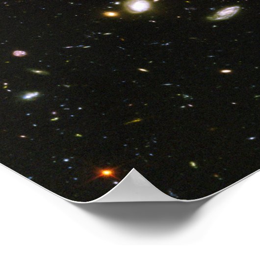 Das ultratiefe Feldbild des Hubble-Teleskops Poster (Ecke)