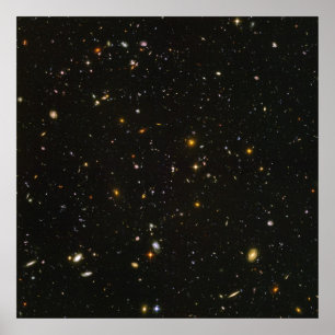 Das ultratiefe Feldbild des Hubble-Teleskops Poster