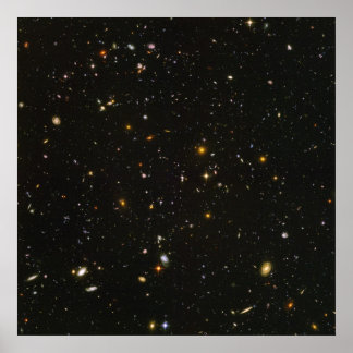 Das ultratiefe Feldbild des Hubble-Teleskops Poster