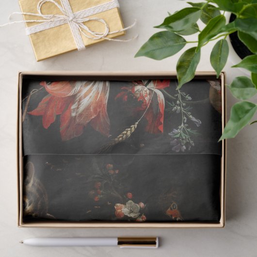 Das umgedrehte Bouquet von Abraham Mignon Seidenpapier (Geschenk)