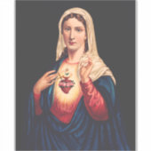 Das unbefleckte Herz Marias Aufkleber (Vorderseite)