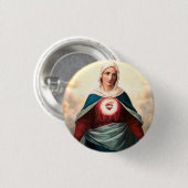 Das unbefleckte Herz Marias Button (Vorne & Hinten)