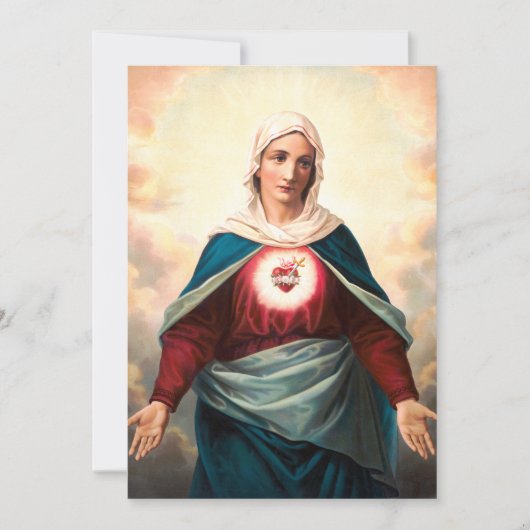 Das unbefleckte Herz Marias Einladung (Vorderseite)