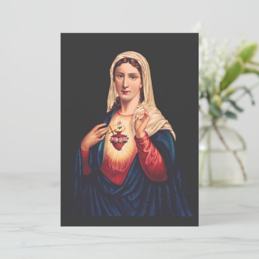 Das unbefleckte Herz Marias Einladung (Stehend Vorderseite)