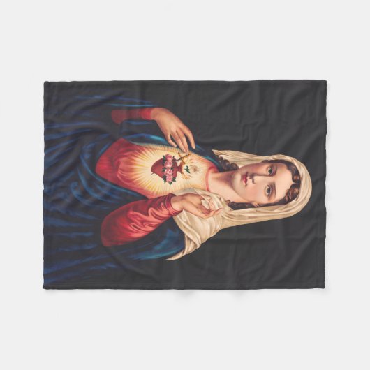 Das unbefleckte Herz Marias Fleecedecke (Vorderseite (Horizontal))
