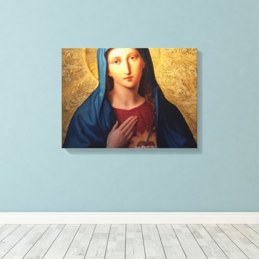 Das unbefleckte Herz Marias Leinwanddruck (Insitu (Holzboden))