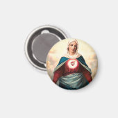 Das unbefleckte Herz Marias Magnet (Vorderseite/Rückseite)