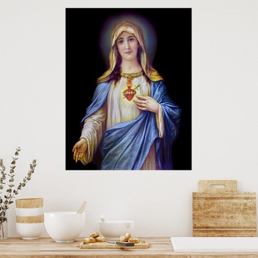 Das unbefleckte Herz Marias Poster (Küche)