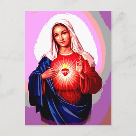 Das unbefleckte Herz Marias Postkarte (Vorderseite)