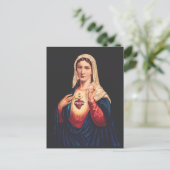 Das unbefleckte Herz Marias Postkarte (Stehend Vorderseite)