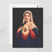 Das unbefleckte Herz Marias Postkarte (Vorne/Hinten)
