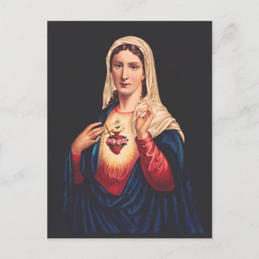 Das unbefleckte Herz Marias Postkarte (Vorderseite)