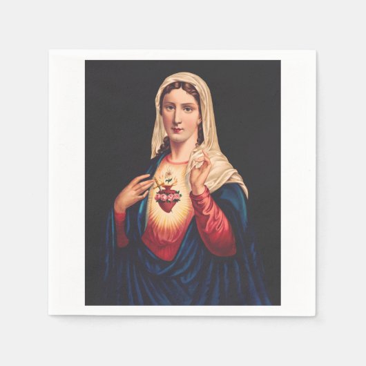 Das unbefleckte Herz Marias Serviette (Vorderseite)