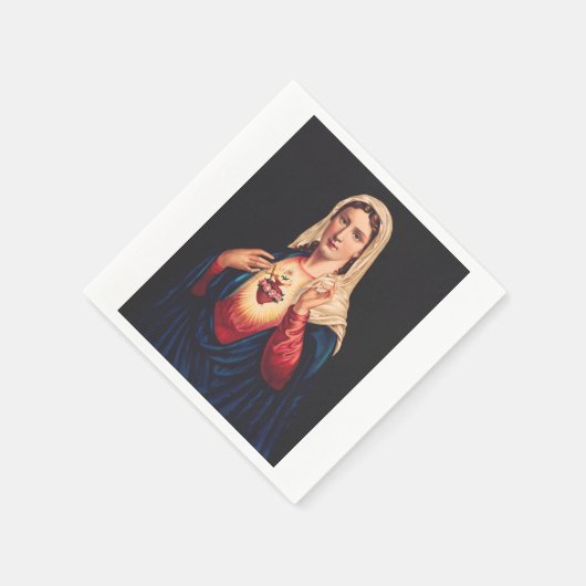 Das unbefleckte Herz Marias Serviette (Ecke)