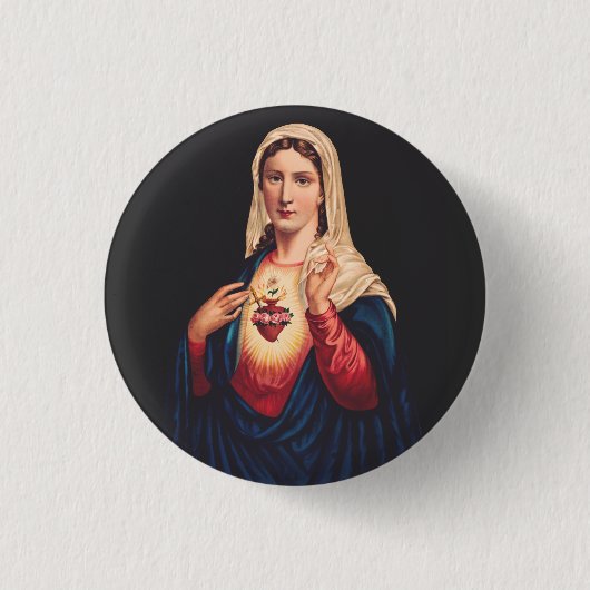 Das unbefleckte Herz Mariens Button (Vorderseite)
