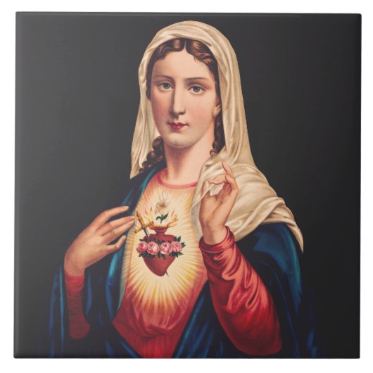 Das unbefleckte Herz Mariens Fliese (Vorderseite)