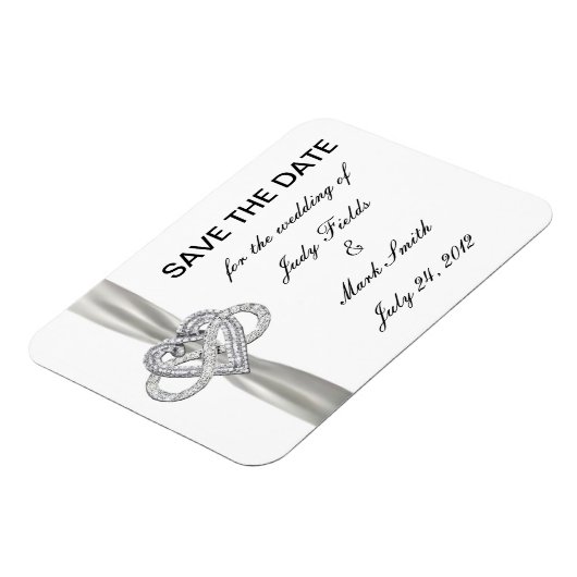 Das unendliche Herz speichert das Datumsfenster Magnet (Linke Seite)