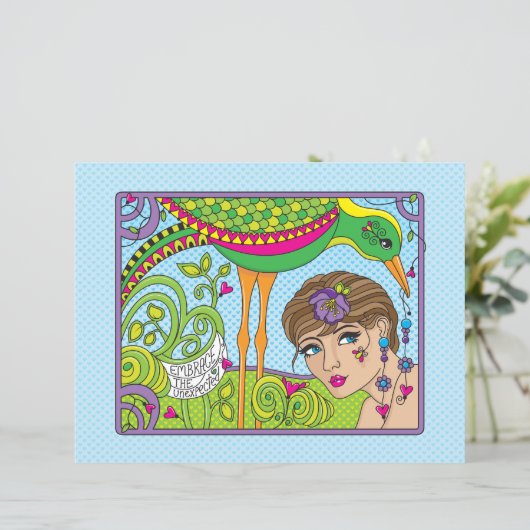 Das unerwartete_flache Papierblatt 11"x8.5" (Stehend Vorderseite)