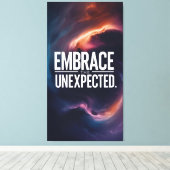 Das Unerwartete verkraften Leinwanddruck (Insitu (Holzboden))